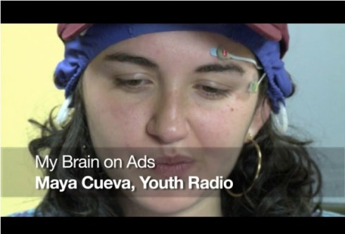 Screenshot of My Brain on Ads by Maya Cuevo