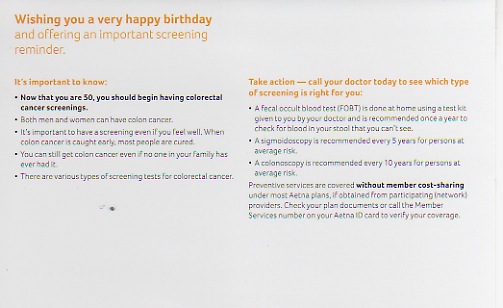 Aetna birthday card 50 interior 09 2012