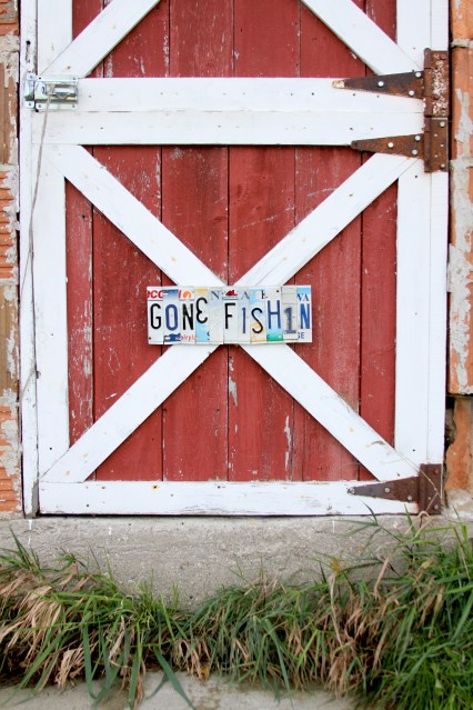 Gone-Fishin-License-Plate-Letter-Sign-by-DeAnna-Roose